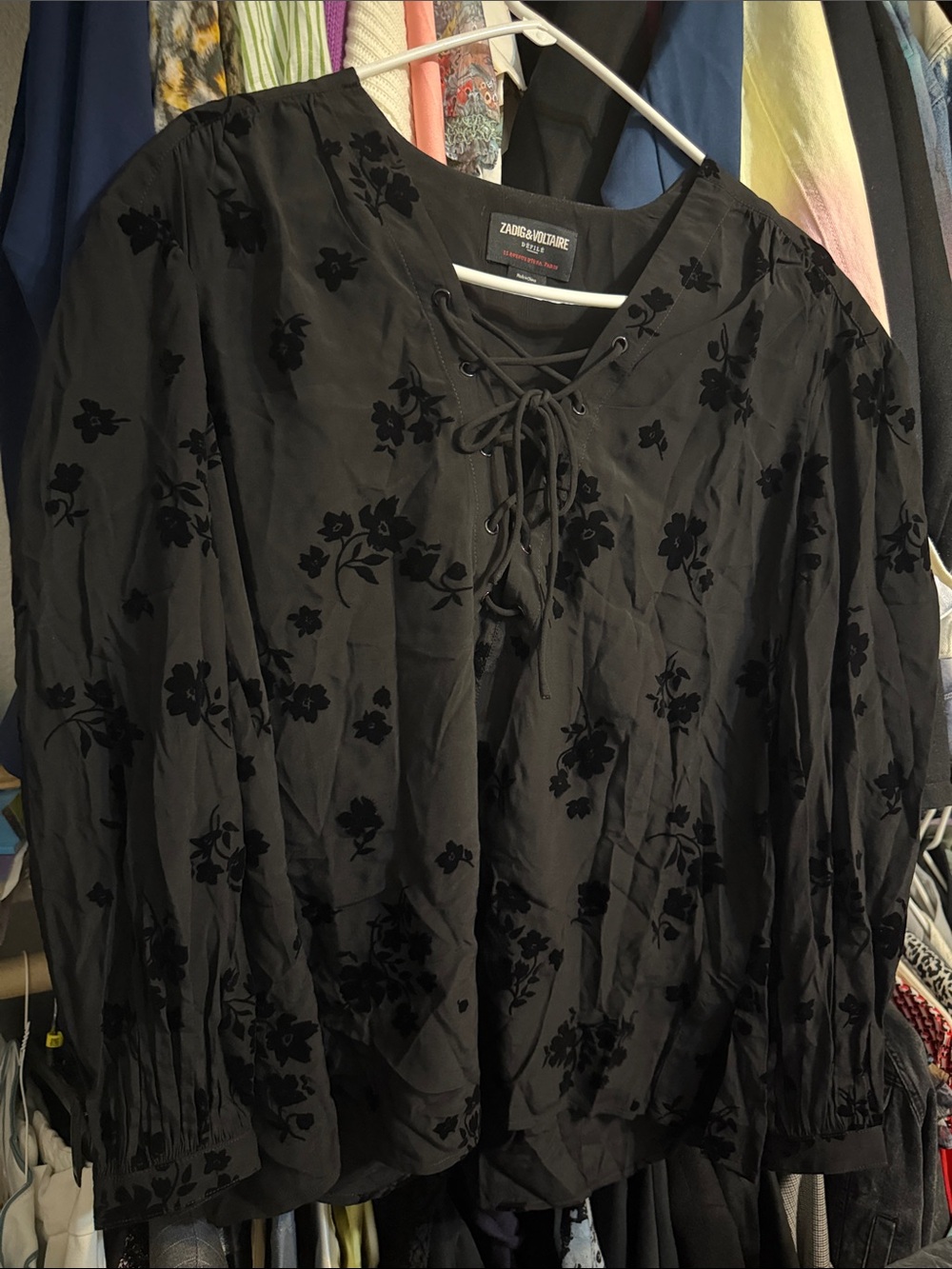 Zadig & voltaire tamela lace up top xs NWT